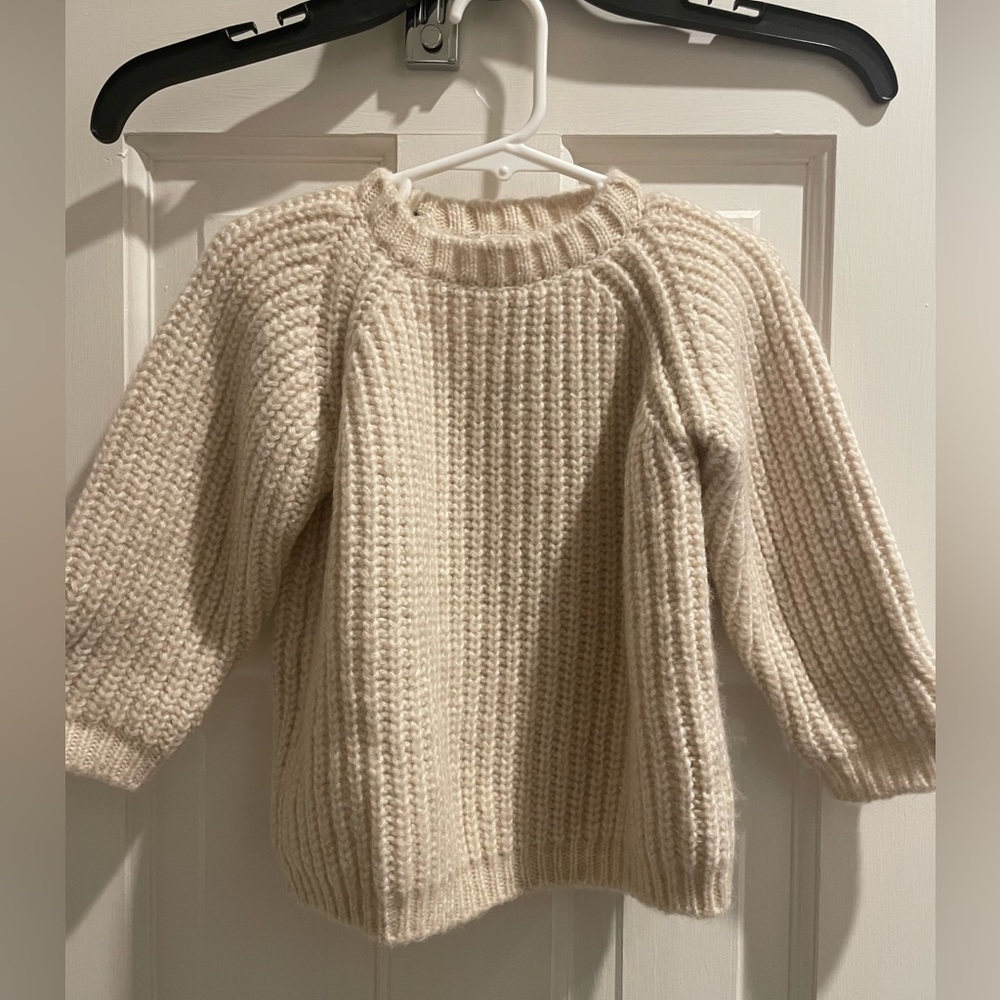 Pequeno Tocon Baby Balloon Sweater. Size 24 months. Made in Spain. Wool/Cotton